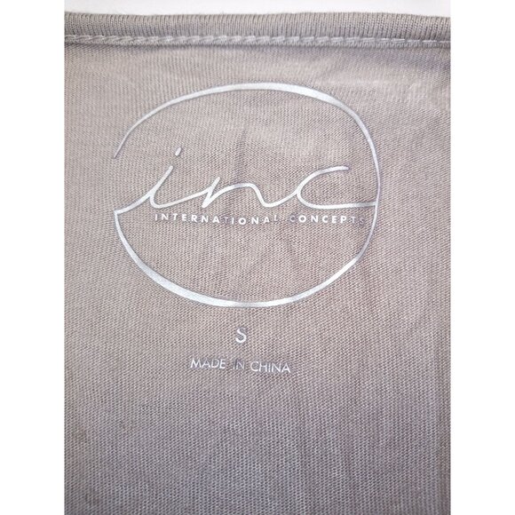 Inc. International Concepts Grey Silver Bling Tee Size Small - Picture 5 of 7